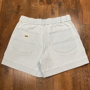 Lee Women's Relaxed Fit High-Rise Pull-on Utility Shorts Size 8 Light Blue